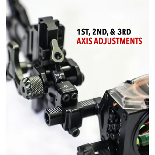 CBE TREK PRO SIGHT .019 closeup of axis adjustments on white background