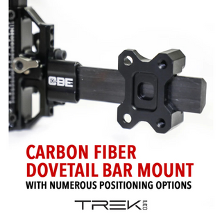 CBE TREK PRO SIGHT .019 closeup of dovetail bar mount on white background