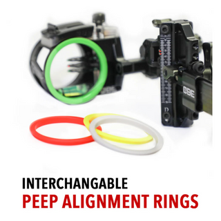 CBE TREK PRO SIGHT .019 peep alignment rings closeup on white background