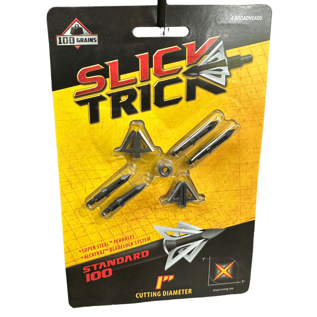 Slick Trick Standard 125 Grain Broadheads – 4-Blade, 4-Pack – Model ST125S – Bow Hunting