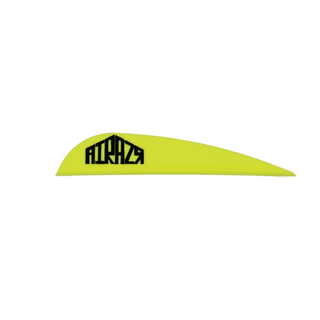 Yellow fletchIng  with 'AIRAZR' branding on a white background