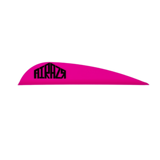 Pink fletchIng  with 'AIRAZR' branding on a white background