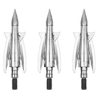 Three titanium arrowheads on a white background