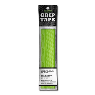 Packaged green grip tape with black and white label on a white background