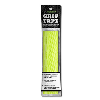 Packaged grip tape with yellow material and black packaging on a white background