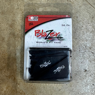 Bohning Blazer vanes black in package on cement background