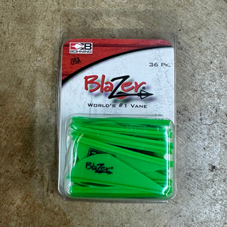 Bohning Blazer vanes green in package on cement background