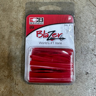 Bohning Blazer vanes red in package on cement background