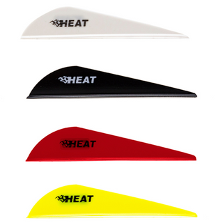 white, black, red, and yellow bohning heat vanes on white background