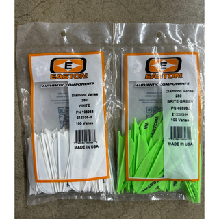 Easton Authentic Components
Diamond Vanes in packages on cement background
