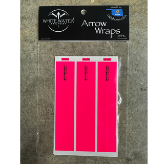 florescent pink barefoot logo arrow wraps in package on cement background
