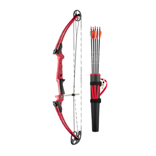red recurve bow kit on a white background