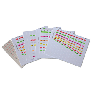 Set of colorful sight tapes on a white background