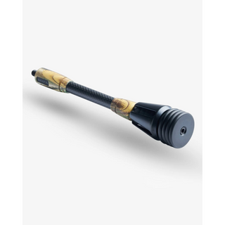 black and wood printed stabilizer on white background