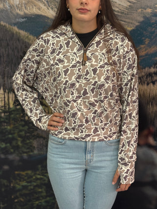 LADIES DUCK CAMO 1/4 ZIP