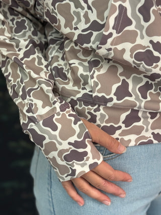 LADIES DUCK CAMO 1/4 ZIP