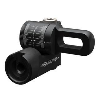 Black Shrewd bow sight on a white background