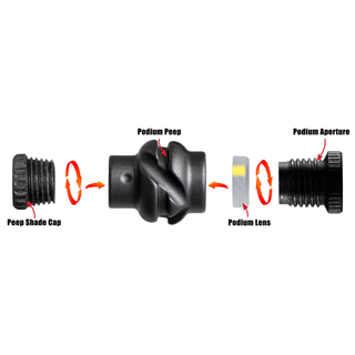 graph on lens installation on a white background