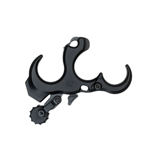 black button release on a white background