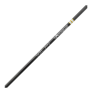 black arrow shaft closeup on a white background