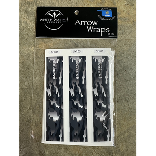 black camo barefoot logo arrow wraps in package on cement background