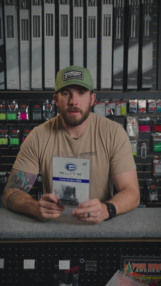 man behind the counter at an archery shop talking about the Elite Ultrarest HDX