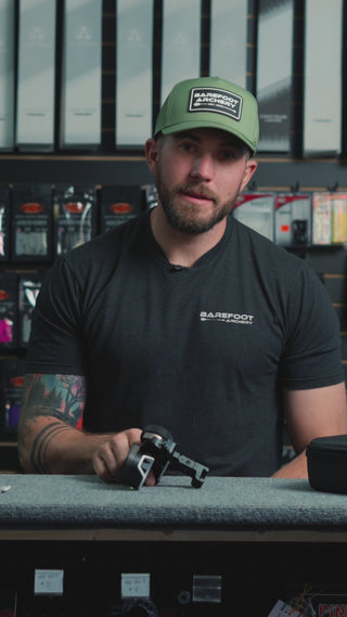 man behind the counter at an archery shop talking about the UV Slider 2