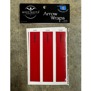 red barefoot logo arrow wraps in package on cement background