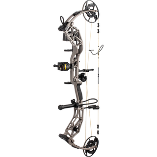 gray Compound bow on a white background