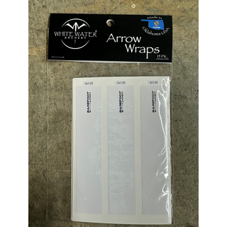 white barefoot logo arrow wraps in package on cement background